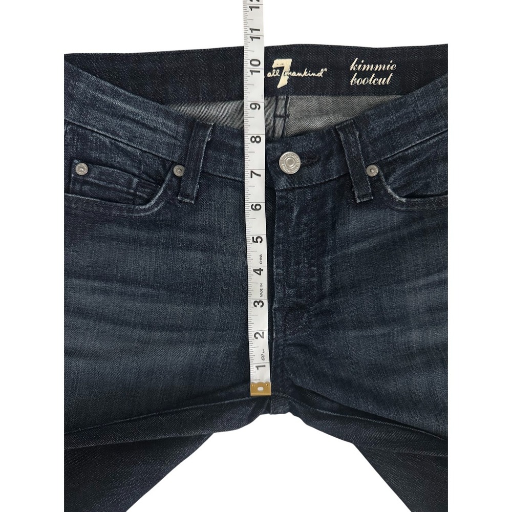 7 For All Mankind Kimmie Bootcut Jeans Women's 26 Dark Wash Stretch USA Classic - Picture 5 of 9